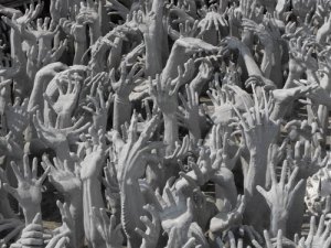 white temple hands of hell